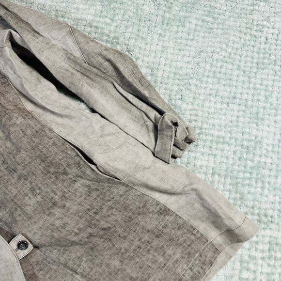 BLANQUE Linen Oversized Flowy Lagenlook Tunic Top Sz1 Chore Buttons - Picture 4 of 10